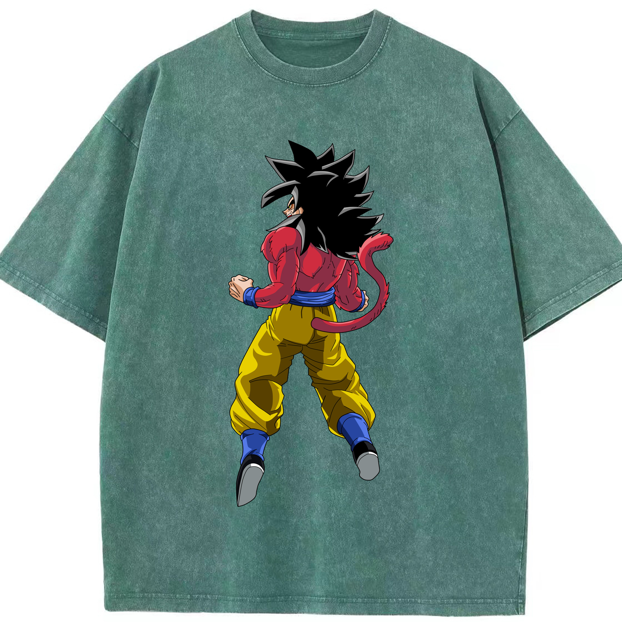 （画像用） ドラゴンボール 孫悟空（そん ごくう）Son Goku カカロット DRAGON BALL Kakarotto 綿100% ヴィンテージ風 半袖Tシャツ（フロントプリント）